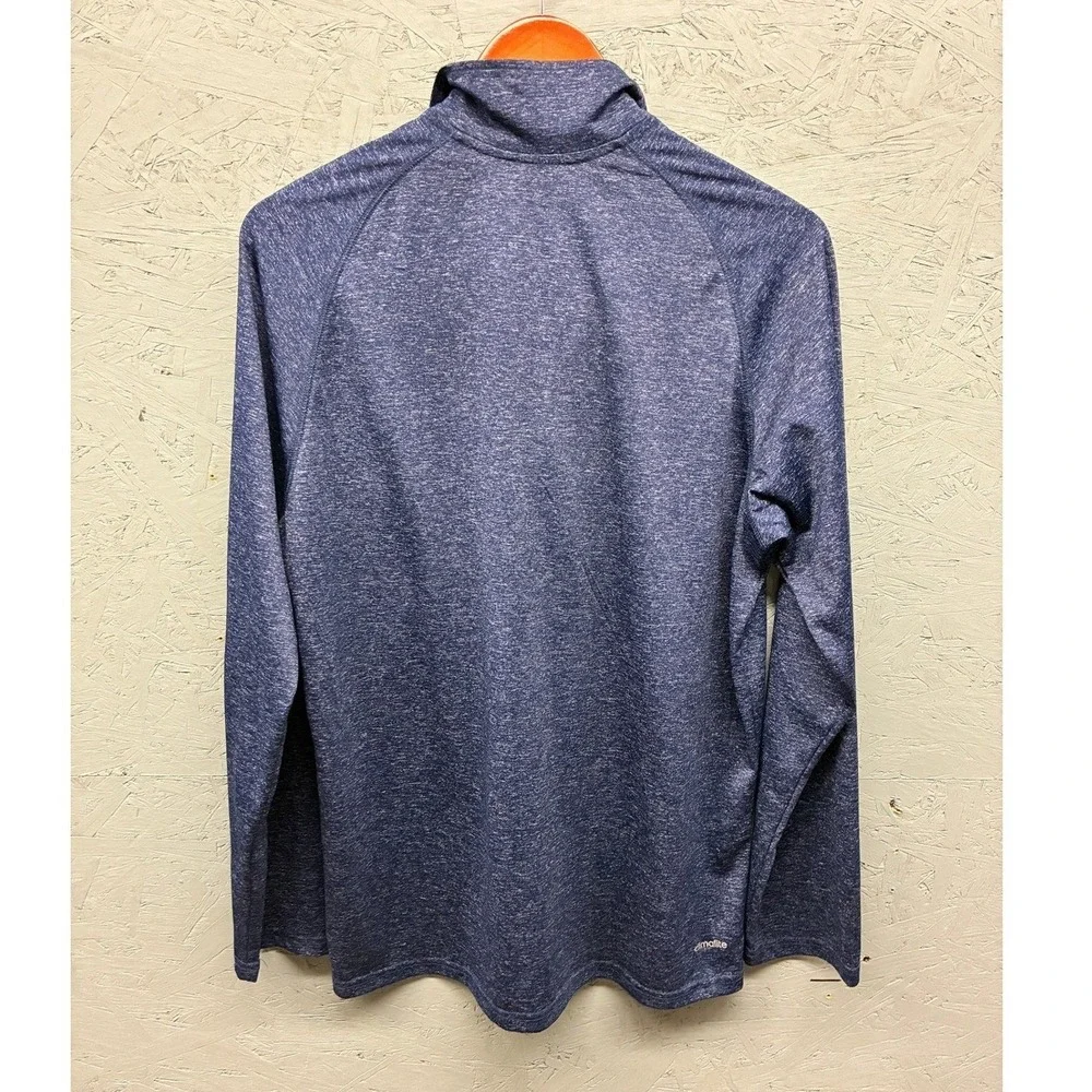 Adidas Climalite Ultimate Pullover Mens L Blue Quarter Zip Athletic Sporty